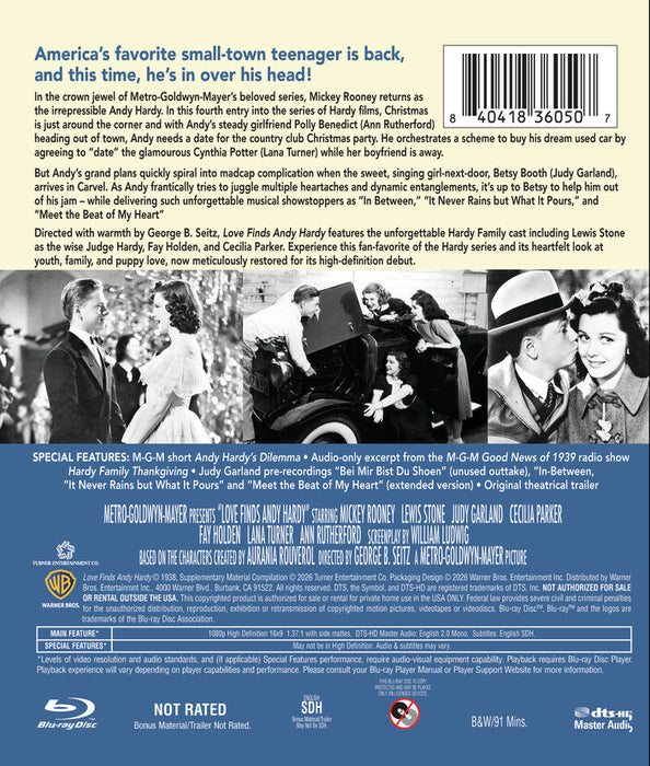 Love Finds Andy Hardy (MOD) (BluRay Movie) - back cover art