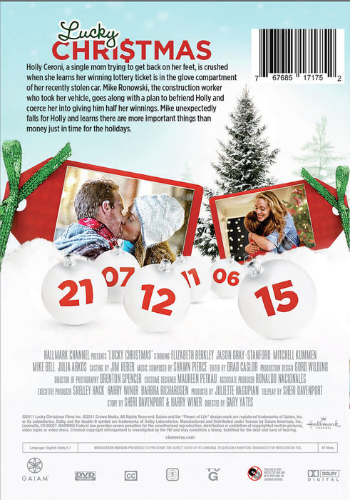 Lucky Christmas (MOD) (DVD Movie) - back cover art
