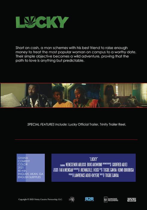 Lucky (MOD) (DVD Movie) - back cover art