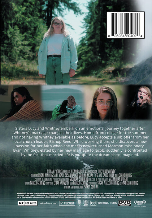 Lucy and Whitney (MOD) (DVD Movie) - back cover art