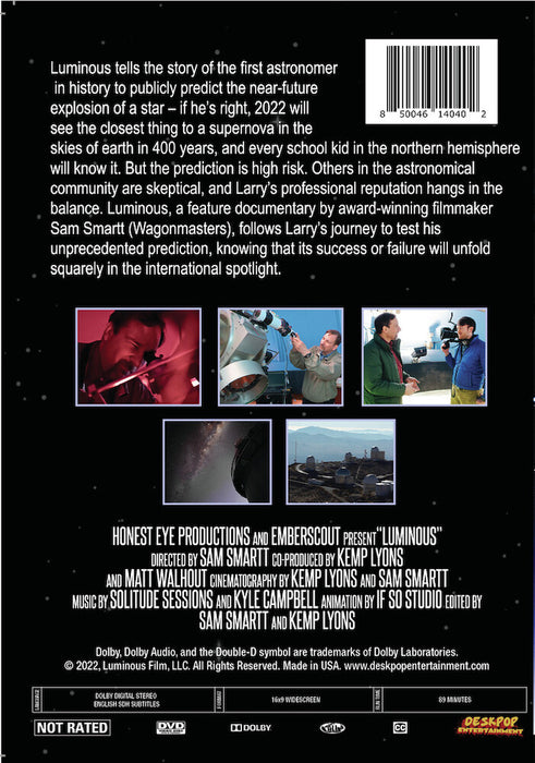 Luminous (MOD) (DVD Movie) - back cover art