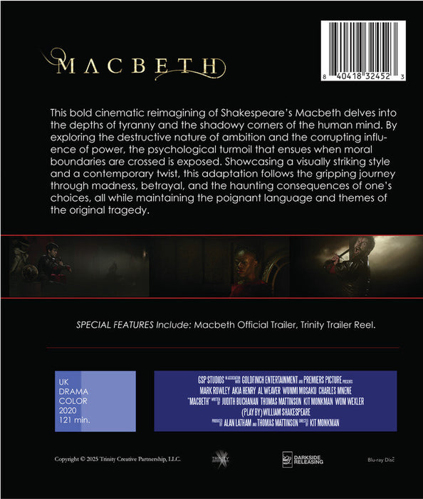 Macbeth (MOD) (BluRay Movie) - back cover art