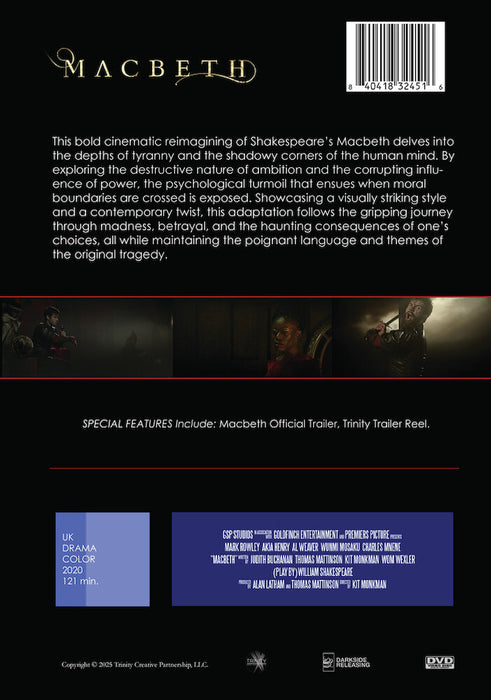 Macbeth (MOD) (DVD Movie) - back cover art