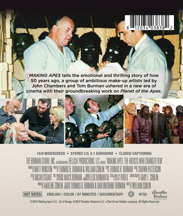Making Apes: The Artists Who Changed Film (MOD) (BluRay Movie) - back cover art