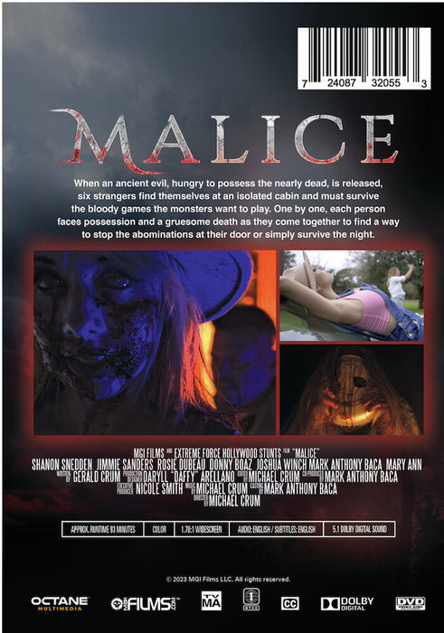 Malice (MOD) (DVD Movie) - back cover art