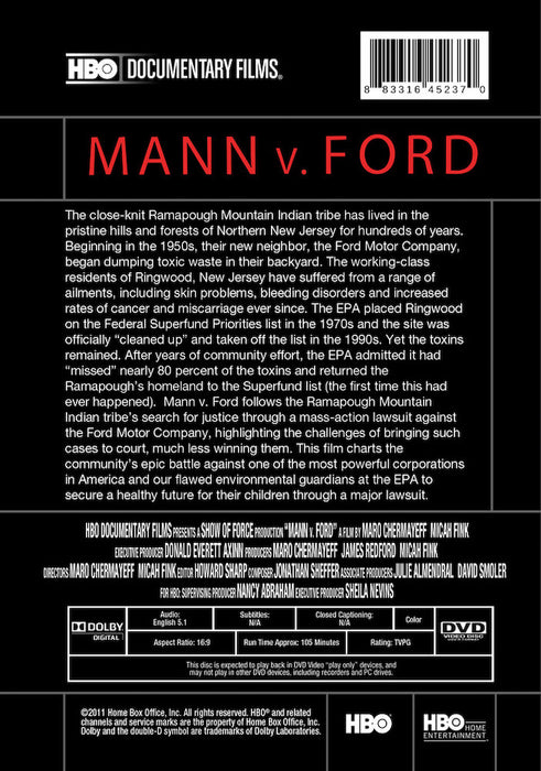 Mann v. Ford (MOD) (DVD Movie) - back cover art