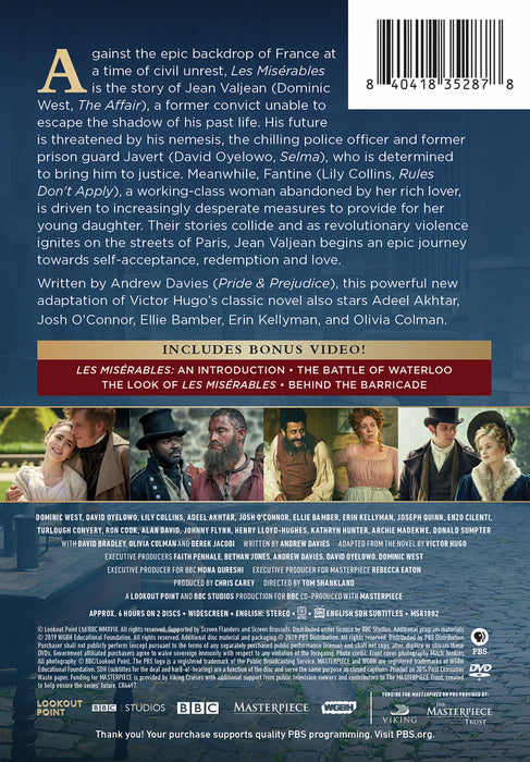 Masterpiece: Les Miserables (MOD) (DVD Movie) - back cover art