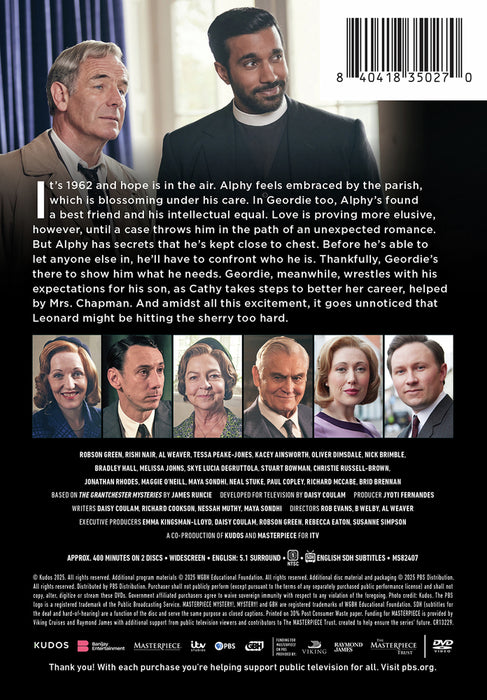 Masterpiece Mystery!: Grantchester, Season 10 (MOD) (DVD Movie) - back cover art