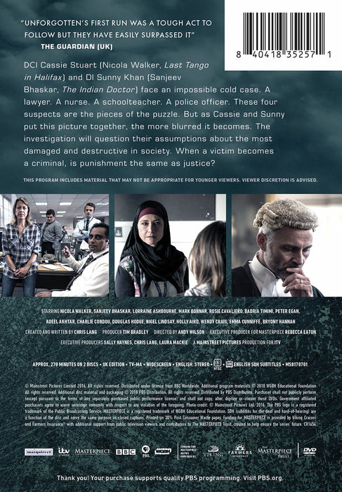 Masterpiece Mystery!: Unforgotten, Season 2 (UK Edition) (MOD) (BluRay Movie) - back cover art