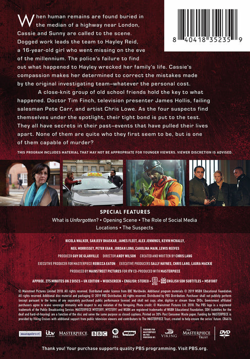 Masterpiece Mystery!: Unforgotten, Season 3 (MOD) (DVD Movie) - back cover art