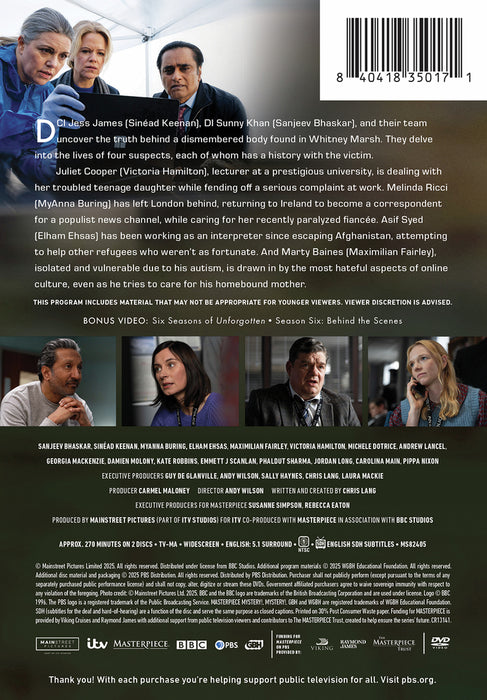 Masterpiece Mystery!: Unforgotten Season 6 (MOD) (DVD Movie) - back cover art