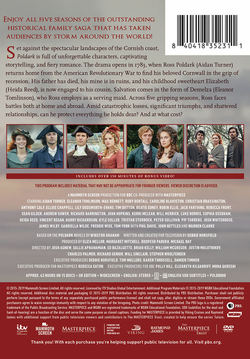Masterpiece: Poldark: The Complete Collection (MOD) (DVD Movie) - back cover art