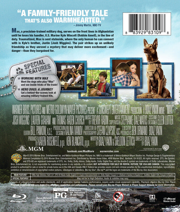 Max (MOD) (BluRay Movie) - back cover art