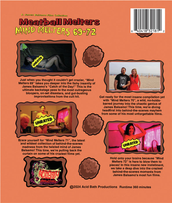 Meatball Melters: Mind Melters 69-72 (MOD) (BluRay Movie) - back cover art