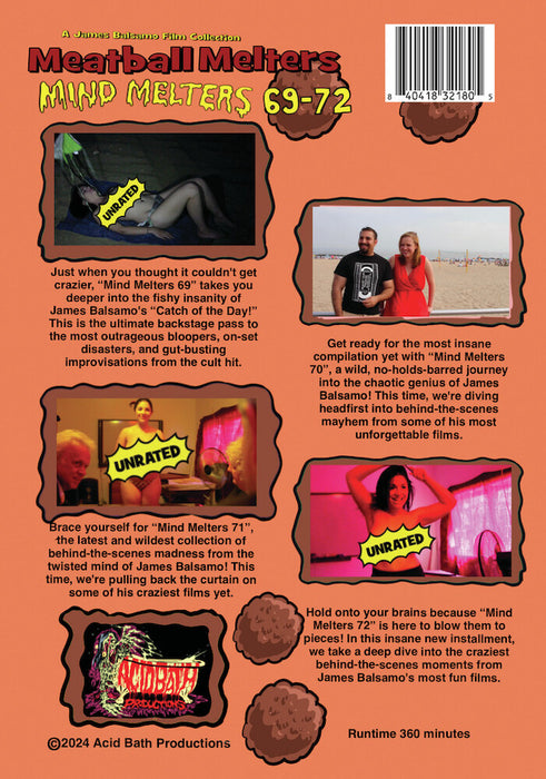 Meatball Melters: Mind Melters 69-72 (MOD) (DVD Movie) - back cover art