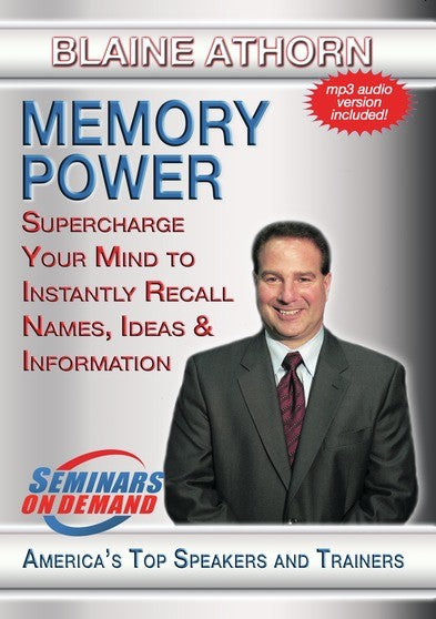 Memory Power - Supercharge Your Mind to Instantly Recall Names, Ideas and Information (MOD) (DVD Movie) - movie cover art