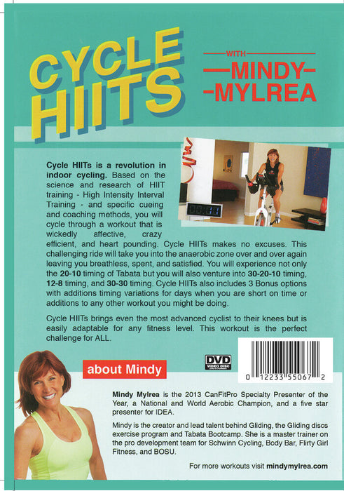 Mindy Mylrea: Cycle HIITS (MOD) (DVD Movie) - back cover art