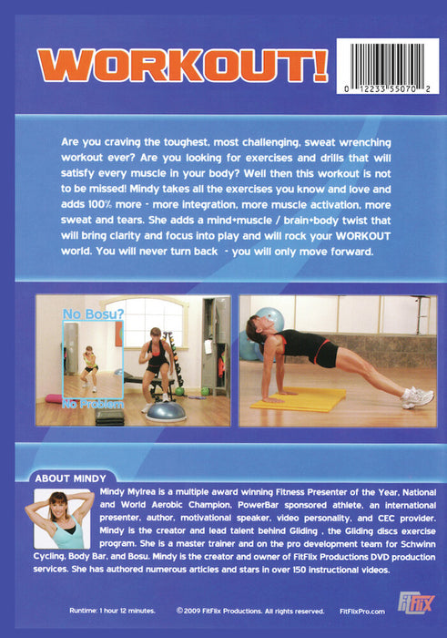 Mindy Mylrea: Workout- The Ultimate Sweatfest (MOD) (DVD Movie) - back cover art