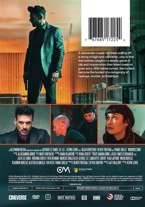 Misdirection (MOD) (DVD Movie) - back cover art