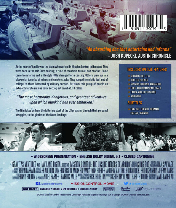 Mission Control: The Unsung Heroes of Apollo (MOD) (BluRay Movie) - back cover art