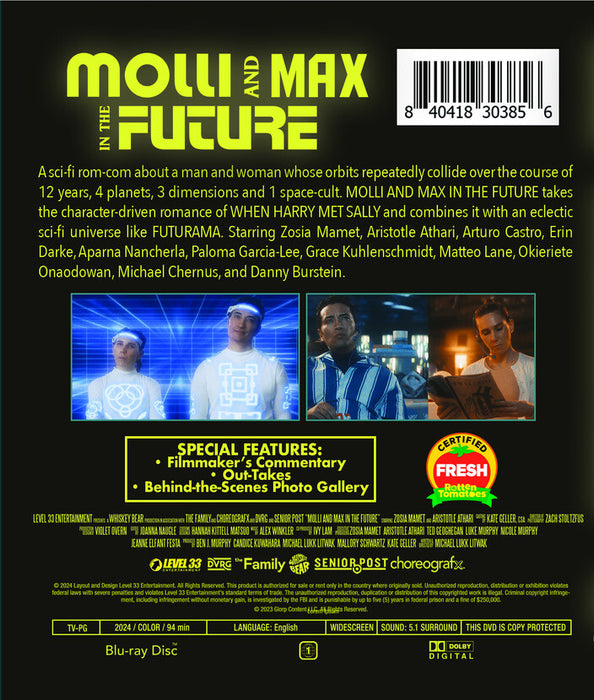 Molli and Max in the Future (MOD) (BluRay Movie) - back cover art