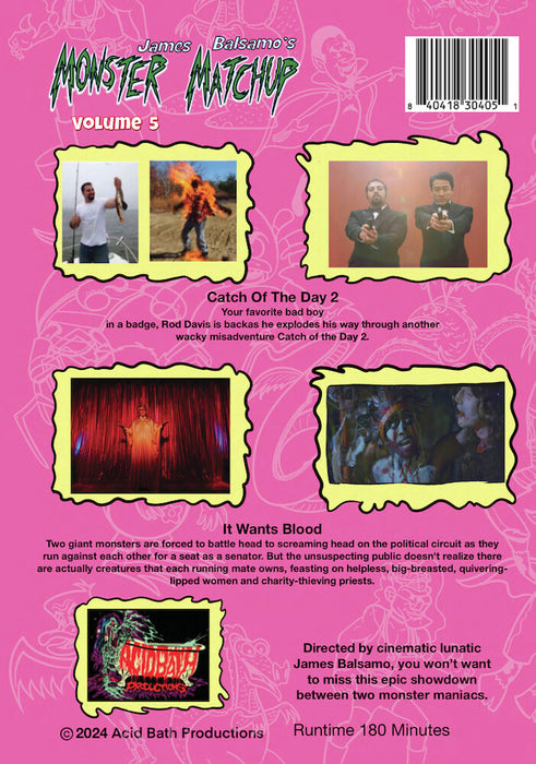 Monster Matchup - Volume 5 (MOD) (DVD Movie) - back cover art