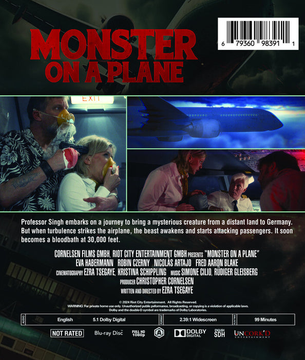 Monster on a Plane (MOD) (BluRay Movie) - back cover art