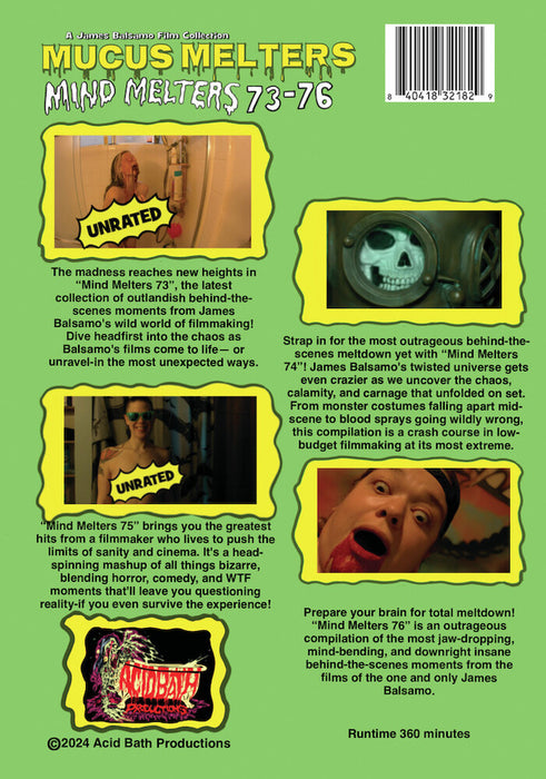 Mucus Melters: Mind Melters 73-76 (MOD) (DVD Movie) - back cover art