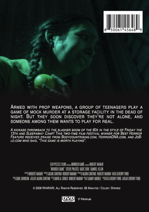 Murder Game (MOD) (DVD Movie) - back cover art