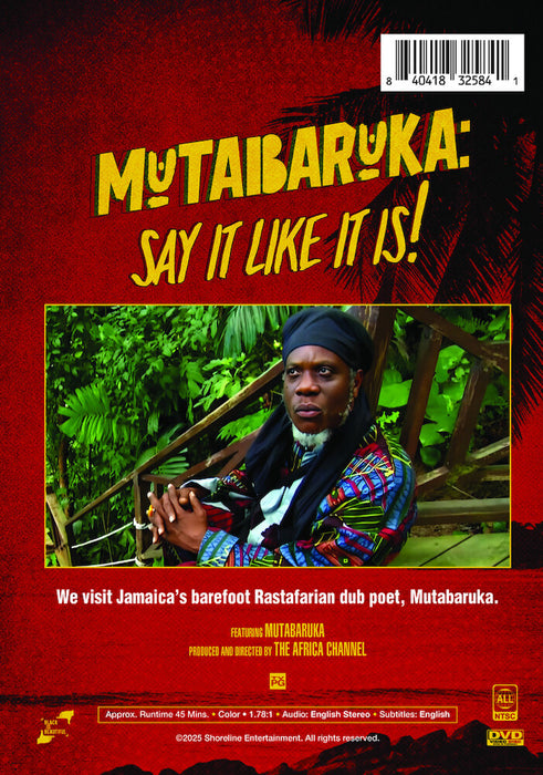 Mutabaruka: Say It Like It Is! (MOD) (DVD Movie) - back cover art