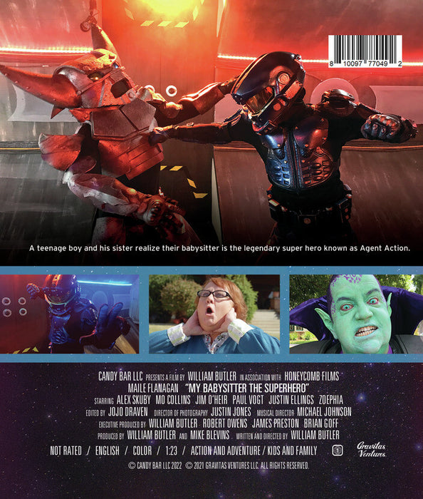 My Babysitter the Superhero (MOD) (BluRay Movie) - back cover art