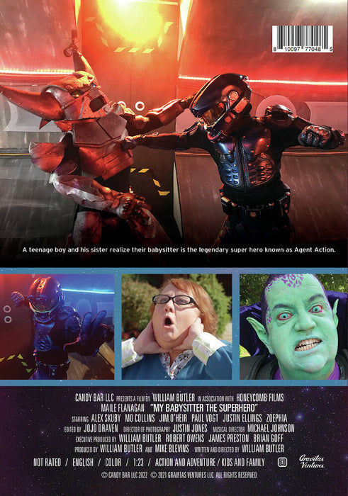 My Babysitter the Superhero (MOD) (DVD Movie) - back cover art
