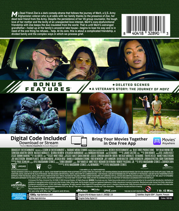 My Dead Friend Zoe (MOD) (BluRay Movie) - back cover art