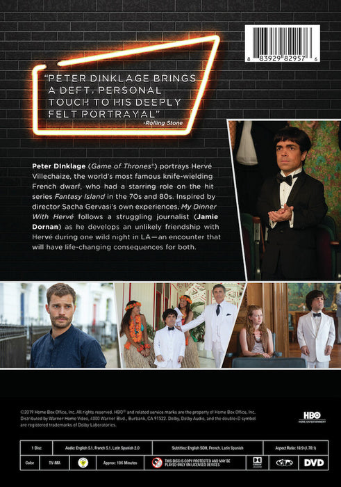 My Dinner with Herve (MOD) (DVD Movie) - back cover art
