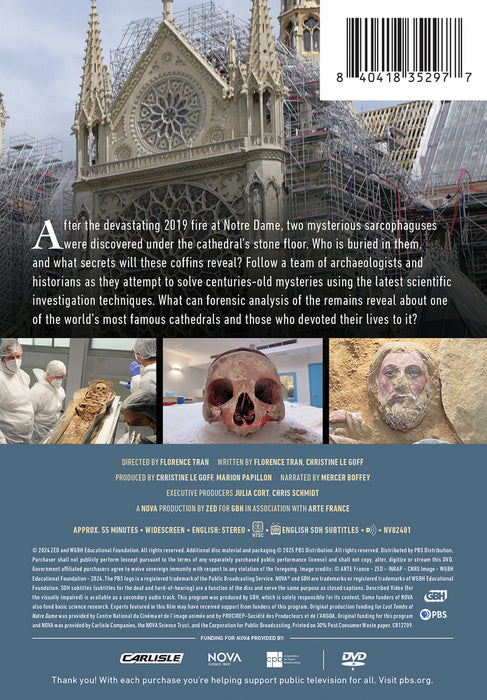 NOVA: Lost Tombs of Notre Dame (MOD) (DVD Movie) - back cover art