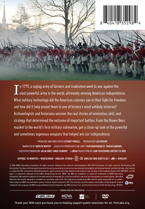 NOVA: Revolutionary War Weapons (MOD) (DVD Movie) - back cover art