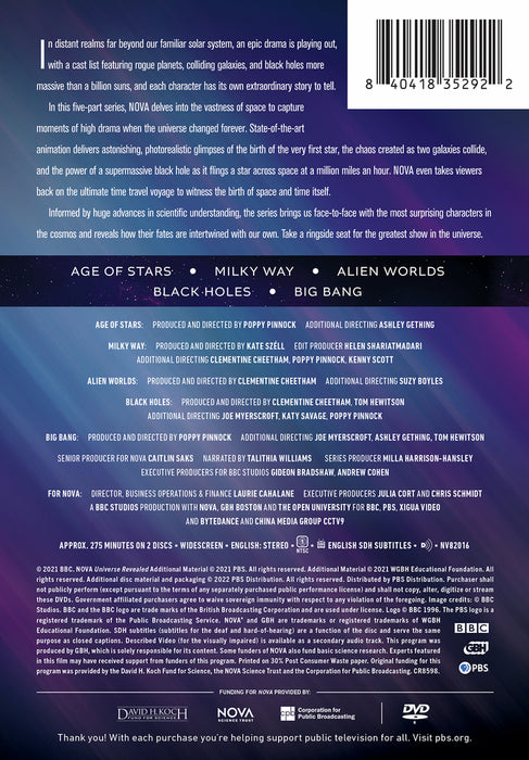 NOVA: Universe Revealed (MOD) (DVD Movie) - back cover art
