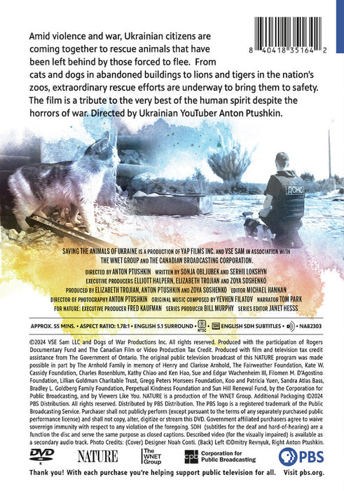 Nature: Saving the Animals of Ukraine (MOD) (DVD Movie) - back cover art