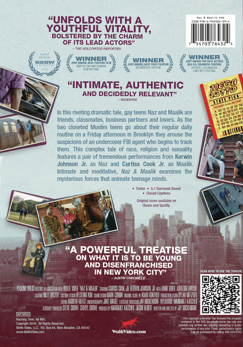 Naz & Maalik (MOD) (DVD Movie) - back cover art