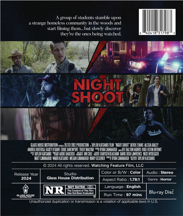 Night Shoot (MOD) (BluRay Movie) - back cover art