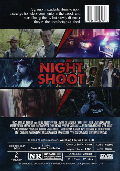 Night Shoot (MOD) (DVD Movie) - back cover art