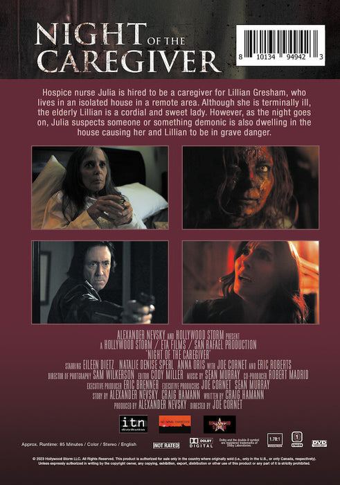 Night of the Caregiver (MOD) (DVD Movie) - back cover art