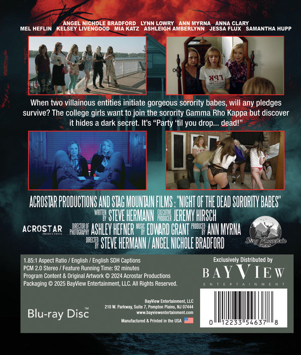 Night of the Dead Sorority Babes (MOD) (BluRay Movie) - back cover art