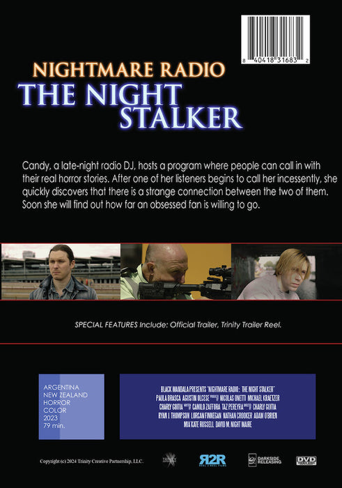Nightmare Radio - The Night Stalker (MOD) (DVD Movie) - back cover art