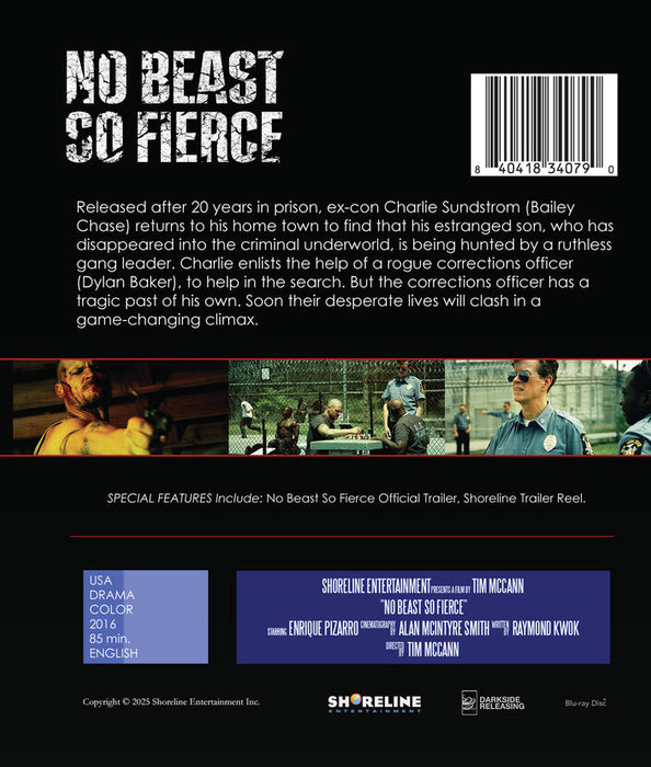 No Beast So Fierce (MOD) (BluRay Movie) - back cover art