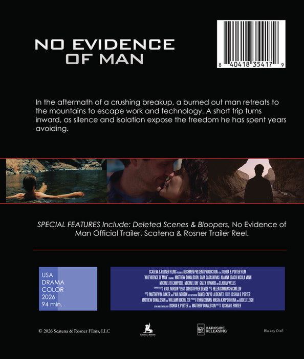 No Evidence of Man (MOD) (BluRay Movie) - back cover art