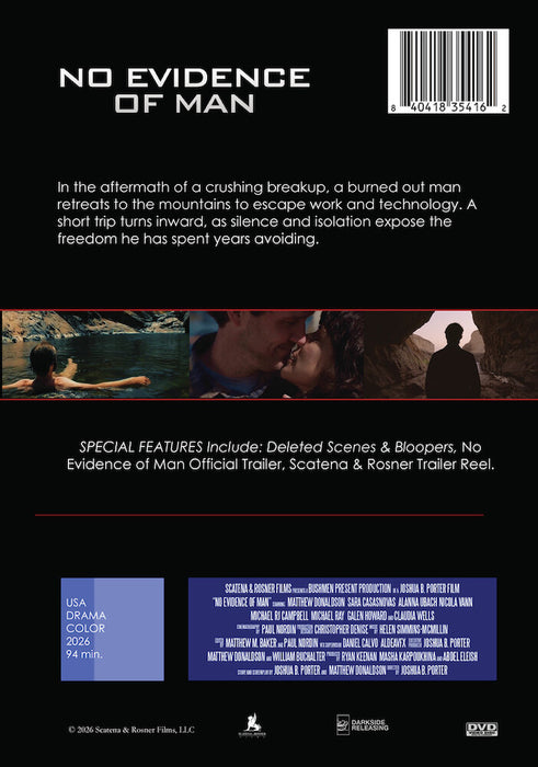 No Evidence of Man (MOD) (DVD Movie) - back cover art