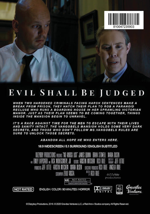No Knock List (MOD) (DVD Movie) - back cover art