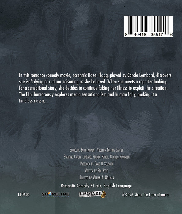 Nothing Sacred (MOD) (BluRay Movie) - back cover art