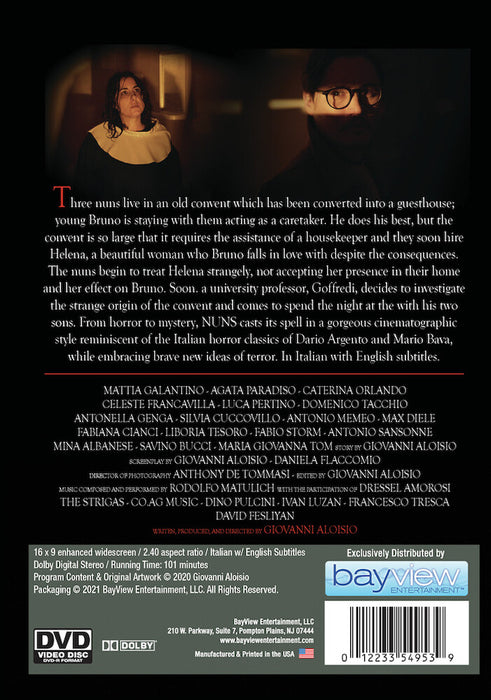 Nuns - An Italian Horror Story (MOD) (DVD Movie) - back cover art